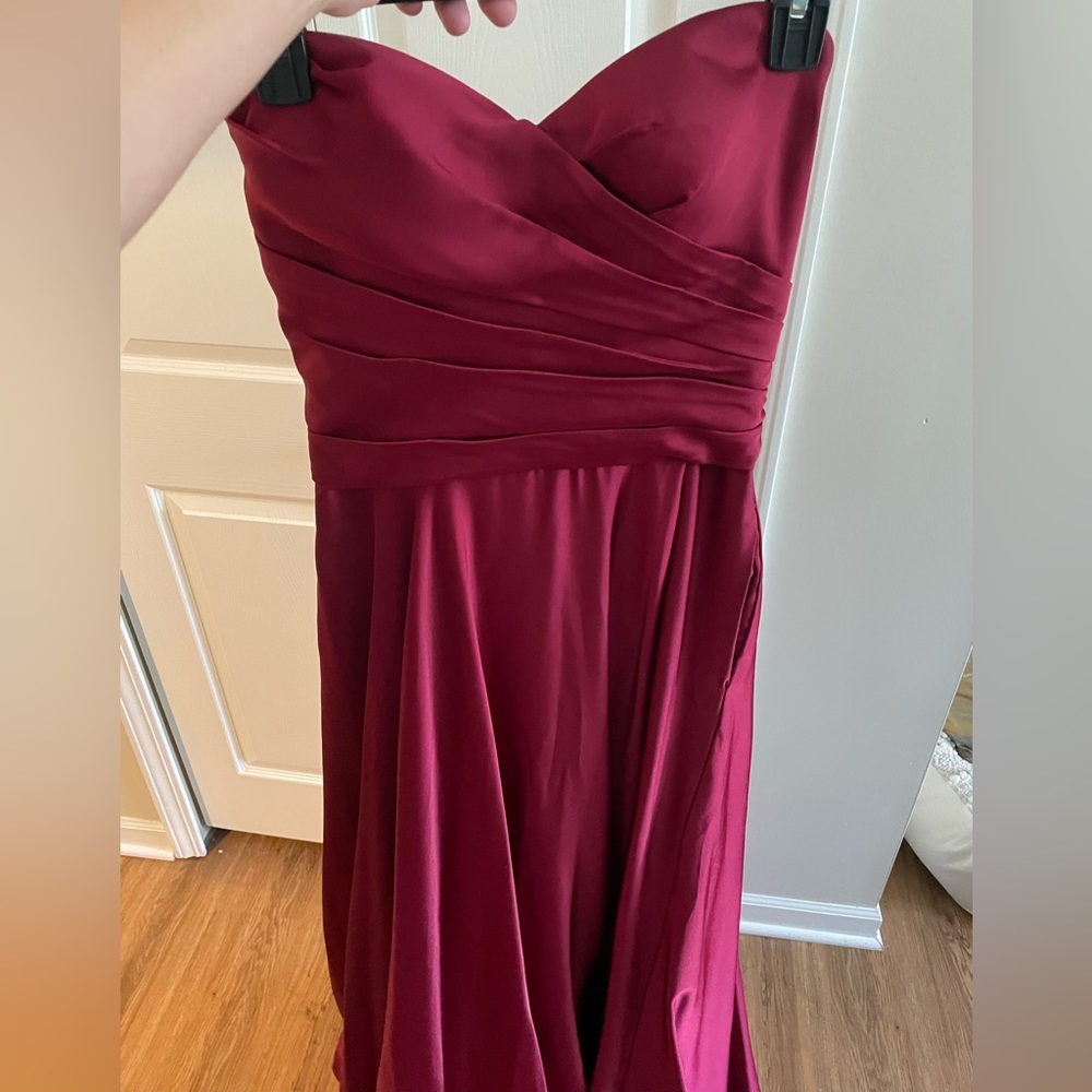 La Femme evening gown, burgundy